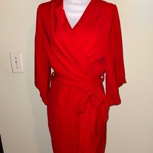 Red long sleeve dress cocktail